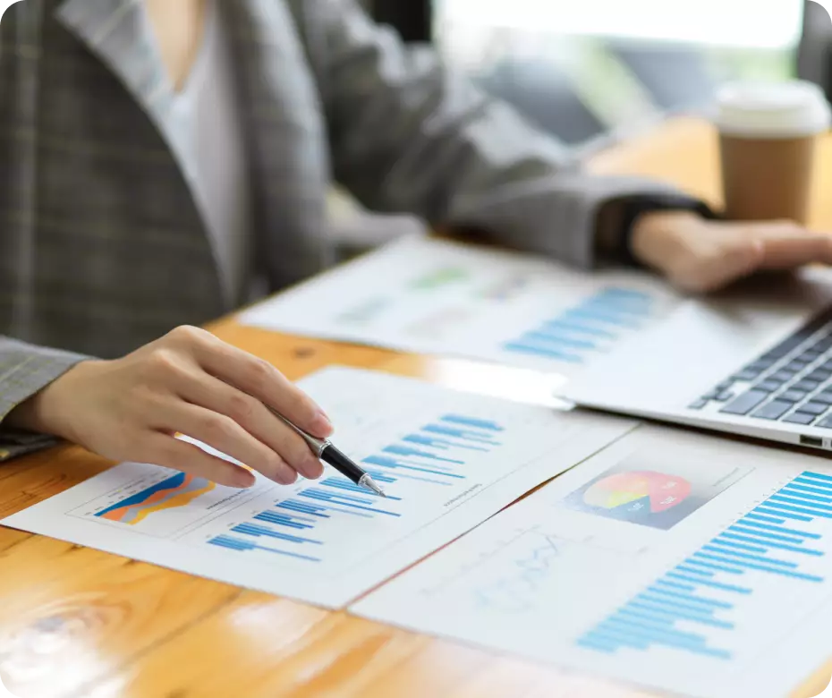 Marketing assistant working on projects